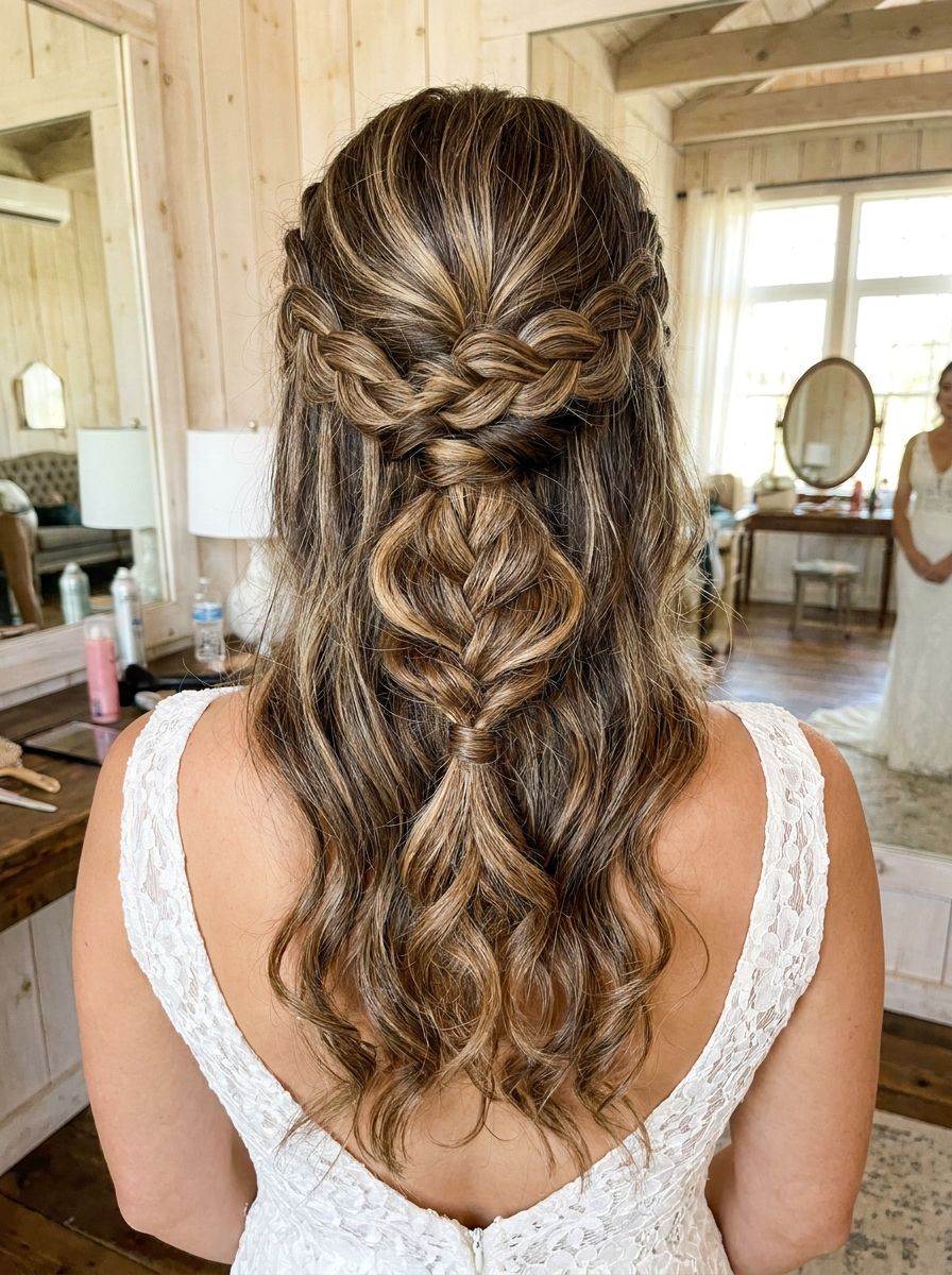 Dutch Braid Half-Up - Flechtfrisuren Hochzeit